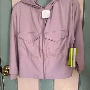 Nicole Miller Lavender Hooded Raincoat